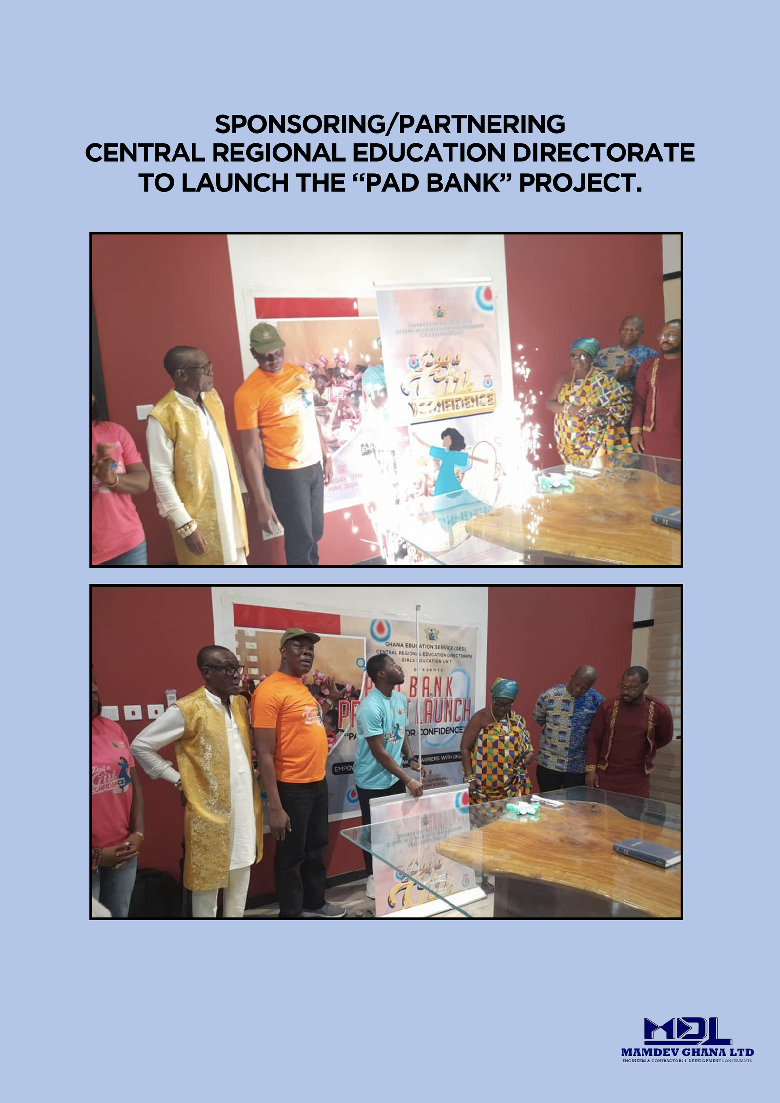 Central Regional Education Directorate Pad Bank Launch - MAMDEV Ghana Ltd