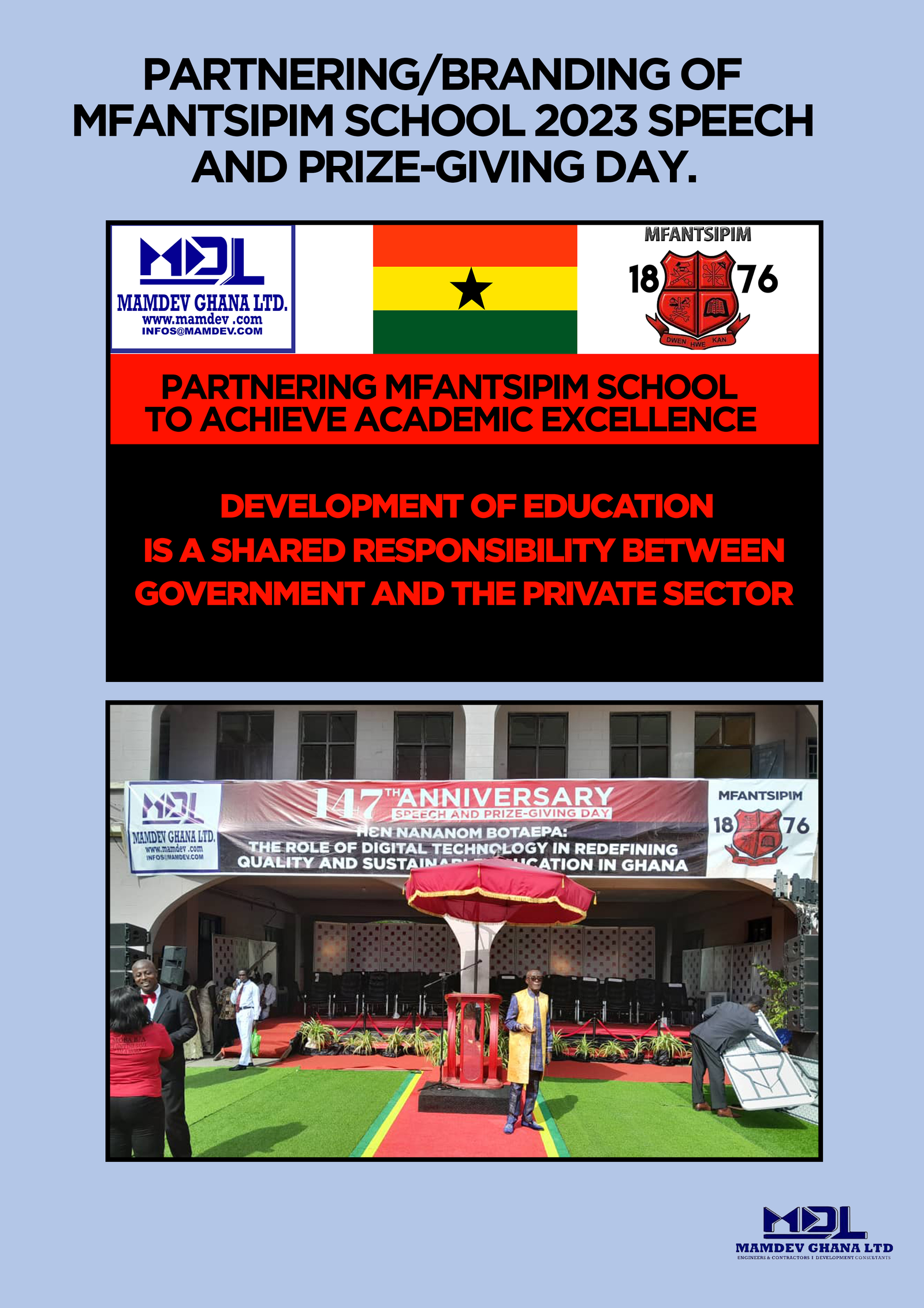 Mfantsipim School Speech Prize Giving 2023 - MAMDEV Ghana Ltd