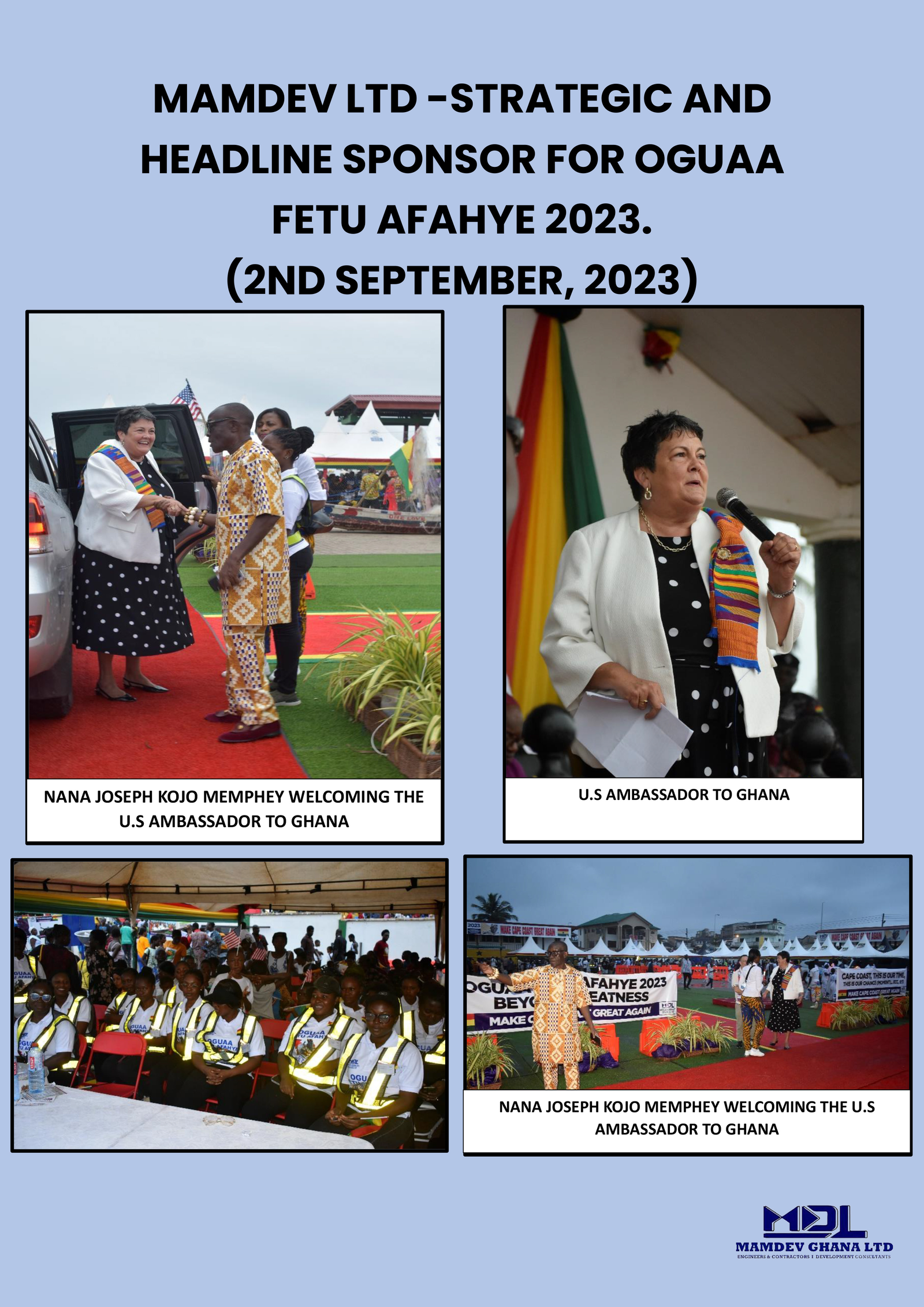 Fetu Afahye Headline Sponsor 2023 - MAMDEV Ghana Ltd