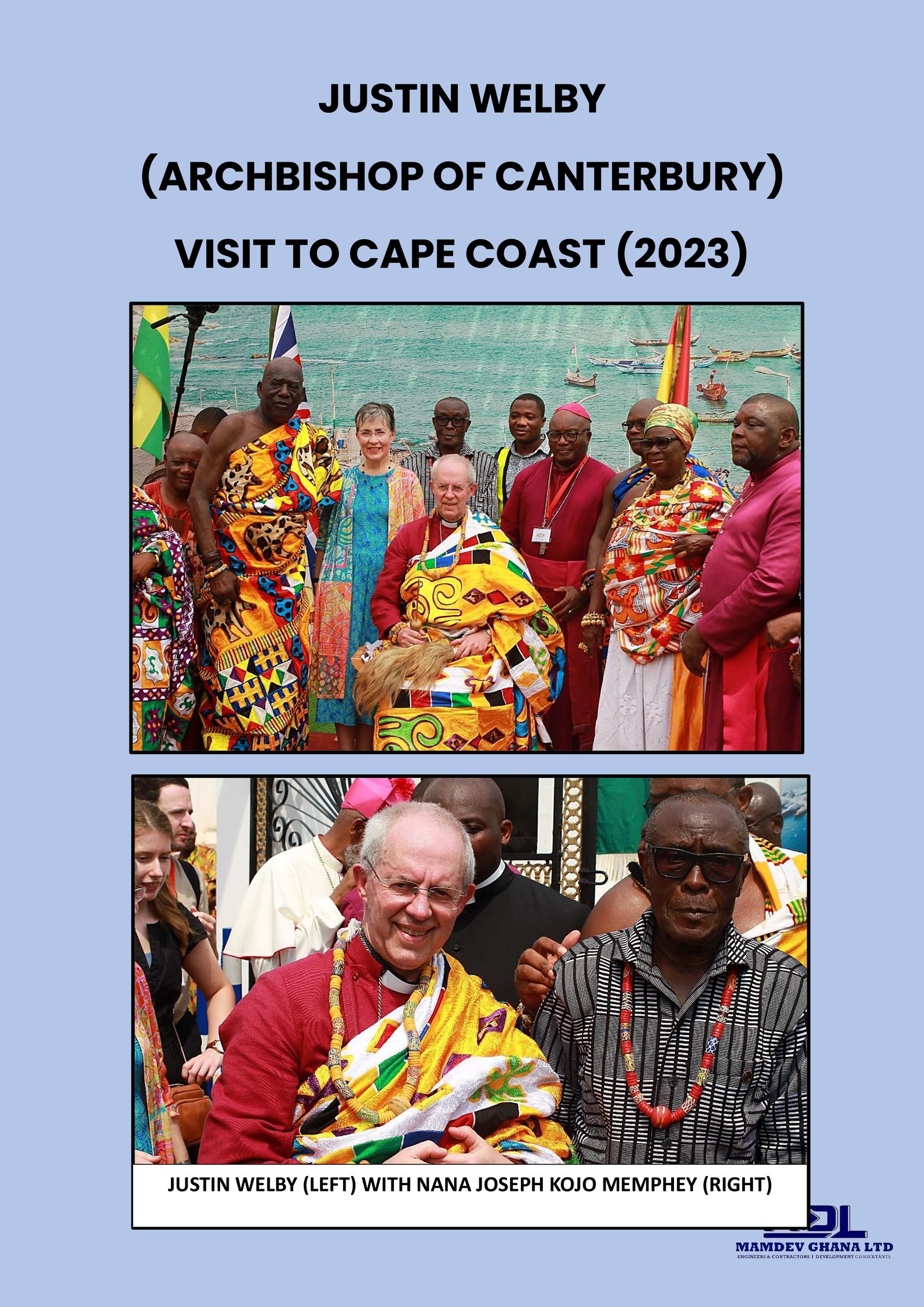 Justin Welby Archbishop Of Canterbury Visit Cape Coast 2023 - MAMDEV Ghana Ltd