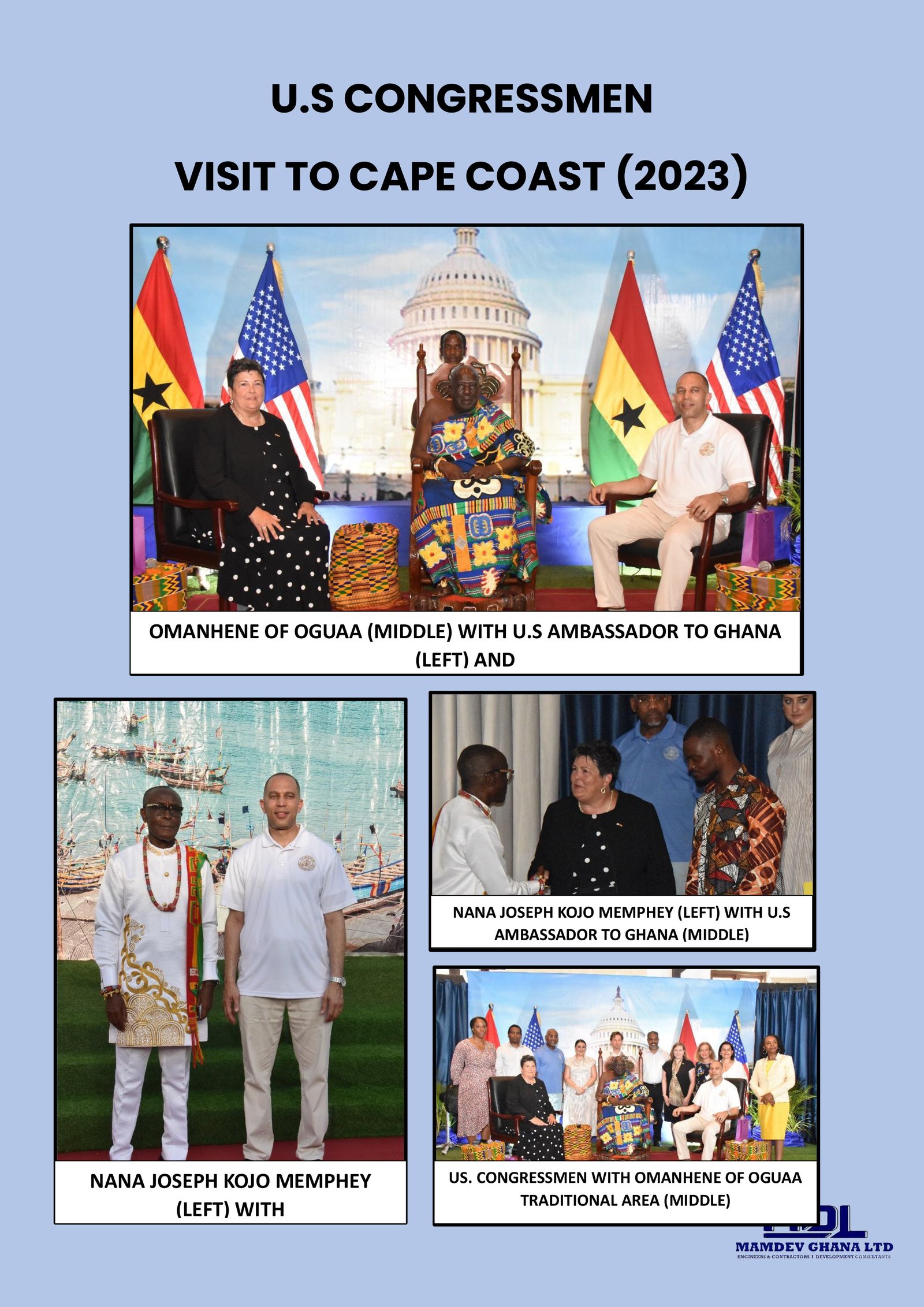 Us Congressmen Visit Cape Coast 2023 - MAMDEV Ghana Ltd